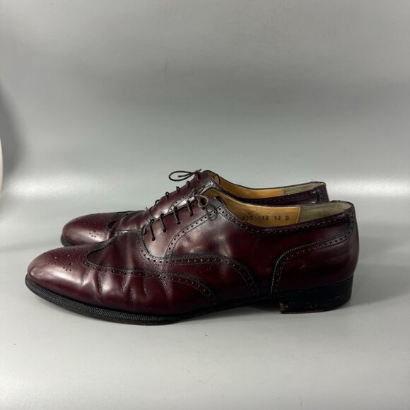 Authentic Salvatore Ferragamo Wingtip Oxford Dress Shoes, Men\'s 13 D main image 13